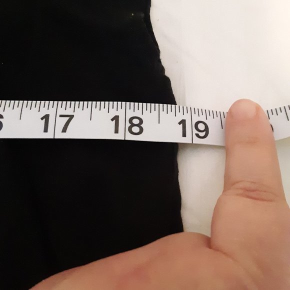 Loft White Embroidered Floral Split Neck Black Dress(as is -no belt) - Picture 10 of 14